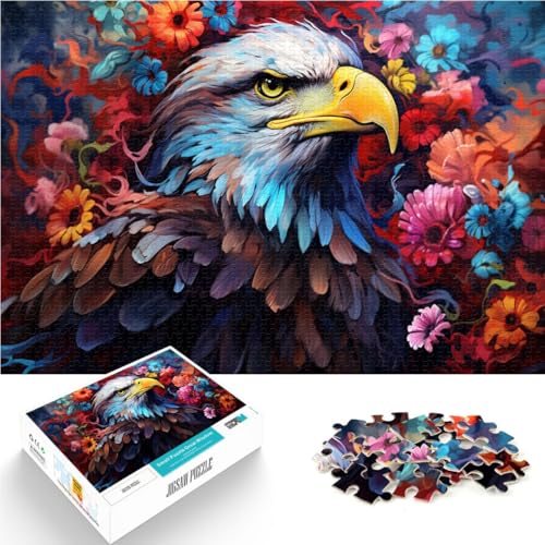Puzzle für Erwachsene 1000 Teile farbenfrohes Adlergemälde Lernspielzeug Stressabbau geeignet für Jugendliche ab 14 Jahren 50x75cm von BBVNFLIR