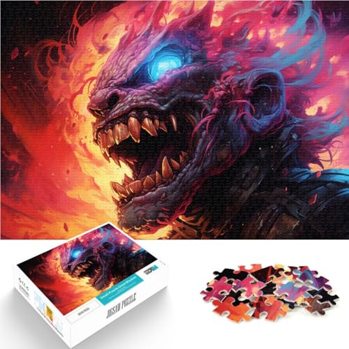 Puzzle für Erwachsene 1000 Teile farbenfrohes Dämonenkrieger-Lernpuzzle Geburtstagsgeschenk für Teenager ab 14 Jahren 50x75cm von BBVNFLIR