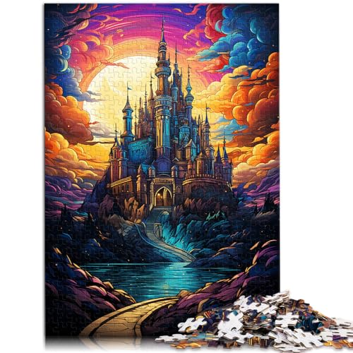 Puzzle für Erwachsene 1000 Teile farbenfrohes Fantasieschloss das Puzzle zum Stressabbau schwierige Herausforderung für Kinder ab 14 Jahren 50x75cm von BBVNFLIR