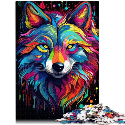 Puzzle für Erwachsene 1000 Teile farbenfrohes Gekritzel-Wolf-Lernpuzzle Kunstwerk Geschenk für Teenager ab 14 Jahren 50x75cm Puzzle für Erwachsene 1000 Teile farbenfrohes Gekritzel-Wolf-Lernpuzzle Kunstwerk Geschenk für Teenager ab 14 Jahren 50x75cm von BBVNFLIR