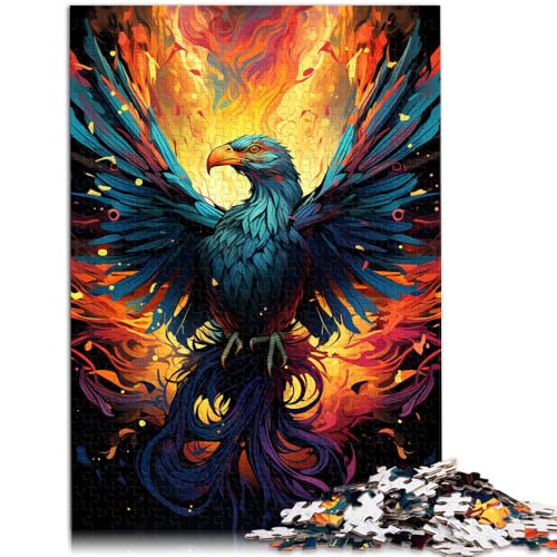 Puzzle für Erwachsene 1000 Teile feuerfarbener Phönix Puzzles Geschenke Herausforderung der Gehirnintelligenz süchtig machendes Spielzeug 50x75cm von BBVNFLIR