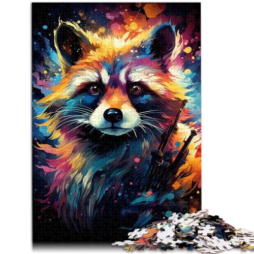 Puzzle für Erwachsene 1000 Teile galaktische Waschbären Quizspiel Stressabbau schwierige Herausforderung für Teenager ab 14 Jahren 50x75cm von BBVNFLIR