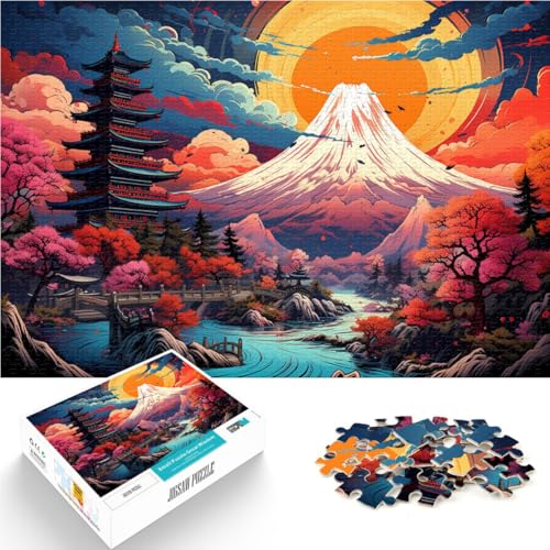 Puzzle für Erwachsene 1000 Teile japanische Landschaft Heimdekoration Puzzle-Spielzeug Tolle Geschenke und Spielzeuge für Teenager ab 14 Jahren 26x38cm von BBVNFLIR