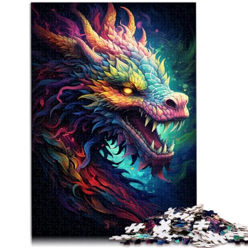 Puzzle für Erwachsene 1000 Teile kosmischer Weltraumdrache Lernspielzeug Familienspiele Stressabbau für Teenager ab 14 Jahren 26x38cm von BBVNFLIR