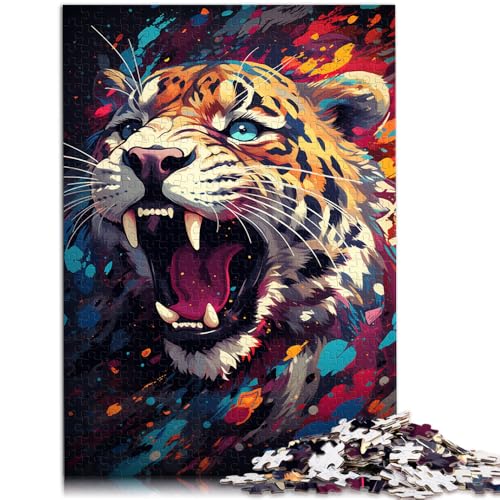 Puzzle für Erwachsene 1000 Teile lebendige Schneeleoparden Spielzeug Lernspiele Stressabbau tolles Geschenk für Teenager ab 14 Jahren 26x38cm von BBVNFLIR
