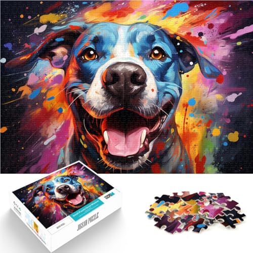 Puzzle für Erwachsene 1000 Teile modischer Hund Heimdekoration Puzzle-Spielzeug herausfordernd zu vervollständigen Aber lustig und humorvoll 26x38cm von BBVNFLIR