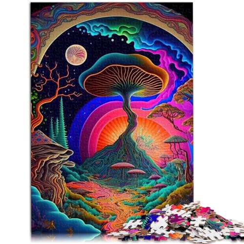Puzzle für Erwachsene 1000 Teile psychedelisches Puzzle – anspruchsvolles Spiel EIN Kunstwerk für Teenager ab 14 Jahren 26x38cm von BBVNFLIR