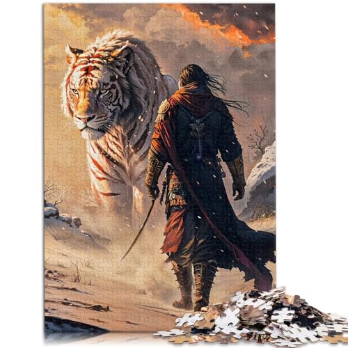 Puzzle für Erwachsene 1000 Teile riesiger Tiger Heimdekoration Puzzle Spielzeug Familienspiel Stressabbau schwierige Herausforderung 26x38cm von BBVNFLIR