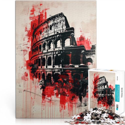 Puzzle für Erwachsene 1000 Teile römisches Kolosseum Graffiti-Spielzeug Denkspiel Wichtelgeschenke Geeignet für Jugendliche ab 14 Jahren 50x75cm von BBVNFLIR
