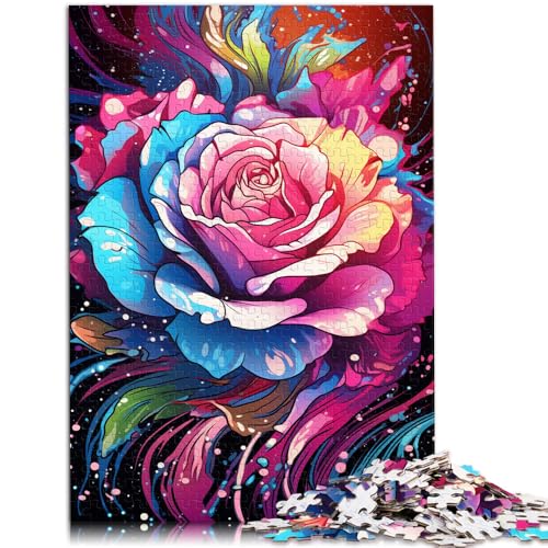 Puzzle für Erwachsene 1000 Teile rosa farbenfroh Heimdekoration Puzzles verbessern das Gedächtnis für Teenager ab 14 Jahren 50x75cm von BBVNFLIR