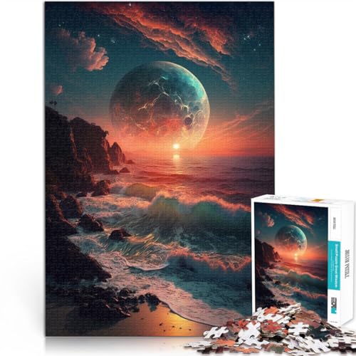 Puzzle für Erwachsene 1000 Teile schöner Sonnenuntergang Lernspielzeug ganze Familie ab 14 Jahren 50x75cm von BBVNFLIR