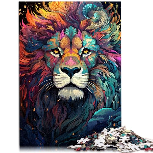 Puzzle für Erwachsene 1000 Teile süßes Löwenspielzeug Denkspiel mit vollständig ineinander greifenden zufällig geformten Teilen für Jugendliche ab 14 Jahren 26x38cm von BBVNFLIR
