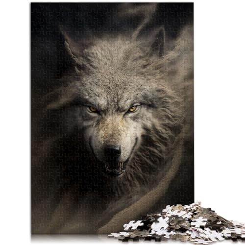 Puzzle für Erwachsene 1000-teiliges Wolf-Puzzle – anspruchsvolles Spiel ganze Familie 26x38cm von BBVNFLIR