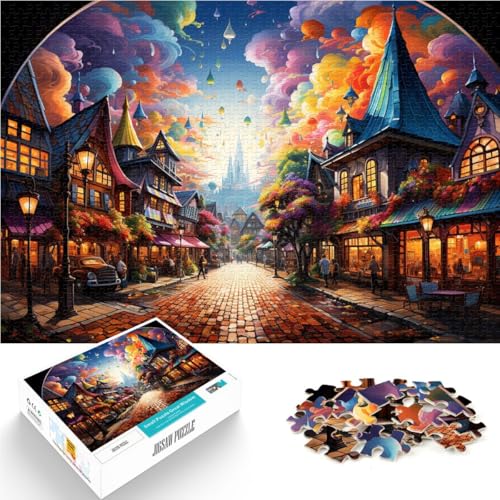 Puzzle für Erwachsene Die farbenfrohe Psychedelik von Forest Bus Puzzles 1000 Teile 50x75cm Holzpuzzle für Erwachsene und Kinder ab 14 Jahren zum Stressabbau von BBVNFLIR