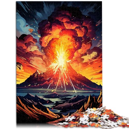 1000-teiliges Puzzle für Erwachsene mit Vulkanausbrüchen Lernspiele für Zuhause DIY-Spielzeug Geburtstagsgeschenke für Teenager ab 14 Jahren 50x75cm von BBVNFLIR