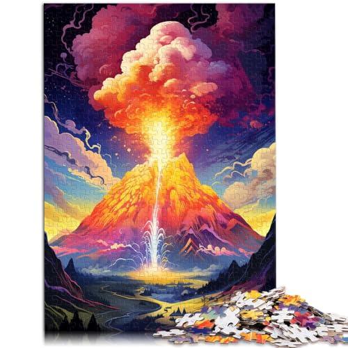 1000-teiliges Puzzle für Erwachsene Der Vulkan ist ausgebrochen Lustige Spiele Lernspiel für Geburtstag Weihnachten für Teenager ab 14 Jahren 50x75cm von BBVNFLIR