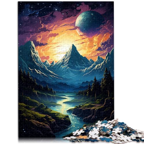 Puzzle für Erwachsene Skelett auf Buntem Himmel Puzzle für Erwachsene 1000 Teile 50x75cm Holzpuzzle für Erwachsene & Kinder ab 14 Jahren tolles von BBVNFLIR