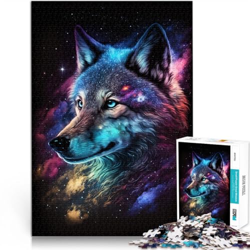 Puzzle für Erwachsene Wolf 1000 Teile Puzzle für Erwachsene 50x75cm Holzpuzzle für Erwachsene und Kinder Spaß bei Aktivitäten zu Hause, Geburtstagsgeschenk, Reisegeschenke, von BBVNFLIR