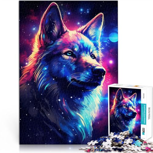 Puzzle für Erwachsene mit 1000 Teilen „Cosmic German Shepherd“ EIN Denkspiel das anspruchsvoll zu vervollständigen ist Aber Spaß Macht und humorvoll ist 26x38cm von BBVNFLIR