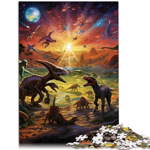 Puzzle für Erwachsene mit 1000 Teilen „Dinosaurierwelt“ für Familienspaß ganze Familie für Teenager ab 14 Jahren 50x75cm von BBVNFLIR
