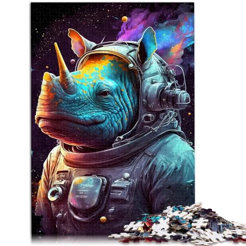 Puzzle für Erwachsene mit 1000 Teilen „Rhino Legend“ Denkspiel Lernspiel zum Geburtstag Weihnachten für Teenager ab 14 Jahren 50x75cm von BBVNFLIR
