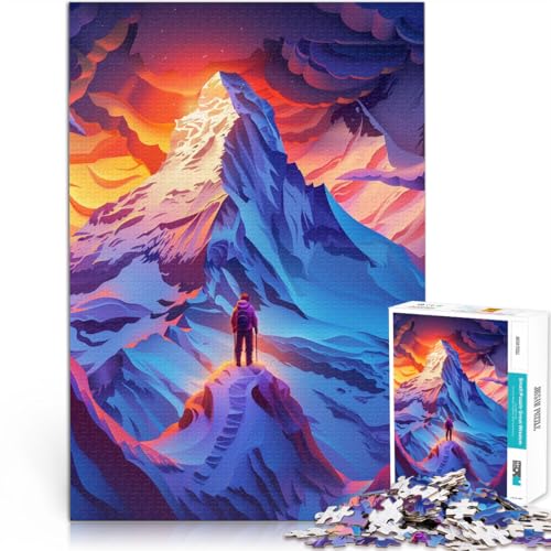 Puzzle für Erwachsene mit 1000 Teilen „Wunderschöne Berge“ Das Denkspiel ganze Familie für Teenager ab 14 Jahren 26x38cm von BBVNFLIR