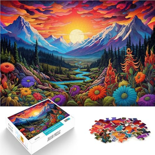 Puzzle für Erwachsene mit 1000 Teilen Blumen und Berge Spielzeug Denkspiel mit vollständig ineinander greifenden zufällig geformten Teilen 26x38cm Puzzle für Erwachsene mit 1000 Teilen Blumen und Berge Spielzeug Denkspiel mit vollständig ineinander greifenden zufällig geformten Teilen 26x38cm von BBVNFLIR