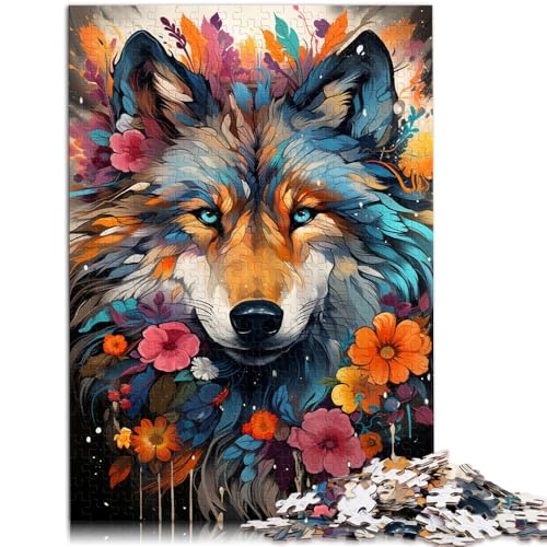Puzzle für Erwachsene mit 1000 Teilen Blumenwolf Denkspiel Lernspiel für Geburtstage und Weihnachten Geeignet für Jugendliche ab 14 Jahren 50x75cm von BBVNFLIR