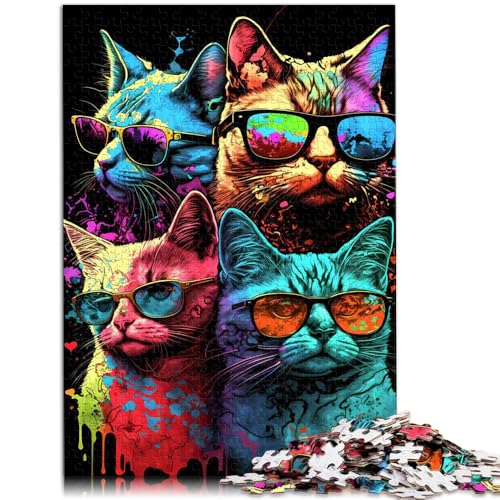 Puzzle für Erwachsene mit 1000 Teilen Das Denkspiel „Coole Katzen ganze Familie und für Teenager ab 14 Jahren 26x38cm Puzzle für Erwachsene mit 1000 Teilen Das Denkspiel „Coole Katzen ganze Familie und für Teenager ab 14 Jahren 26x38cm von BBVNFLIR