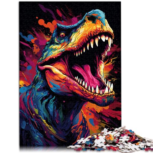 Puzzle für Erwachsene mit 1000 Teilen Das farbenfrohe Dinosaurier-Puzzle-Kunstwerk eignet ganze Familie 50x75cm Puzzle für Erwachsene mit 1000 Teilen Das farbenfrohe Dinosaurier-Puzzle-Kunstwerk eignet ganze Familie 50x75cm von BBVNFLIR