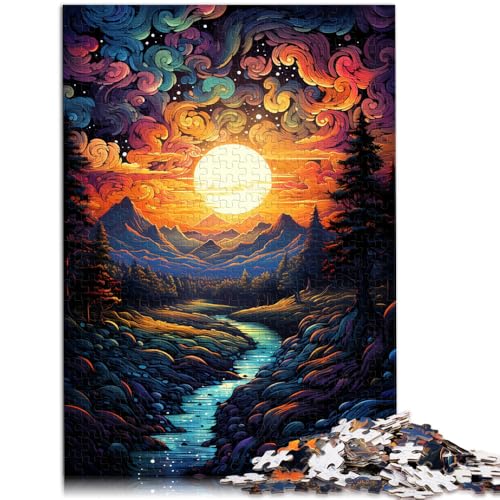 Puzzle für Erwachsene mit 1000 Teilen Fantasie-Sonnenuntergang Denkspiel Stressabbau schwierige Herausforderung für Teenager ab 14 Jahren 26x38cm von BBVNFLIR