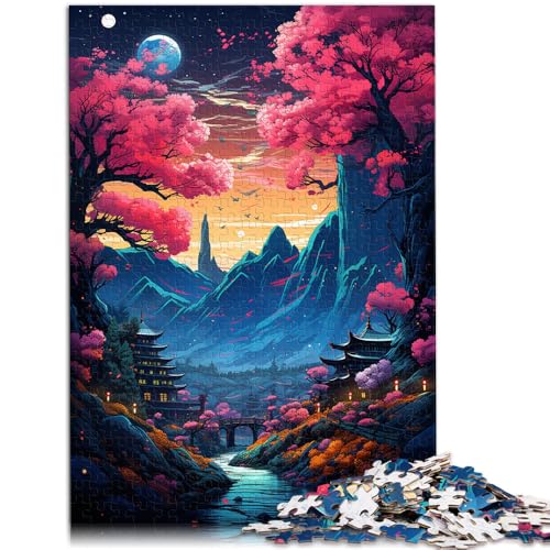 Puzzle für Erwachsene mit 1000 Teilen Fantasielandschaft Denkspiel mit vollständig ineinander greifenden zufällig geformten Teilen 26x38cm von BBVNFLIR