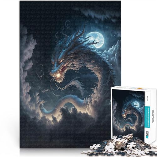 Puzzle für Erwachsene mit 1000 Teilen Galaxie-Kunst japanischer Drache Denkspiel zur Heimdekoration für Teenager ab 14 Jahren 50x75cm von BBVNFLIR