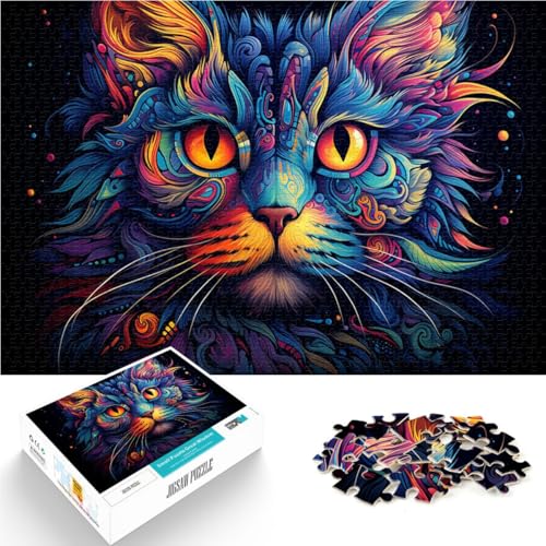 Puzzle für Erwachsene mit 1000 Teilen Katze Denkspiel Spaß bei Aktivitäten zu Hause Geburtstagsgeschenk Reisegeschenk für Teenager ab 14 Jahren 26x38cm von BBVNFLIR