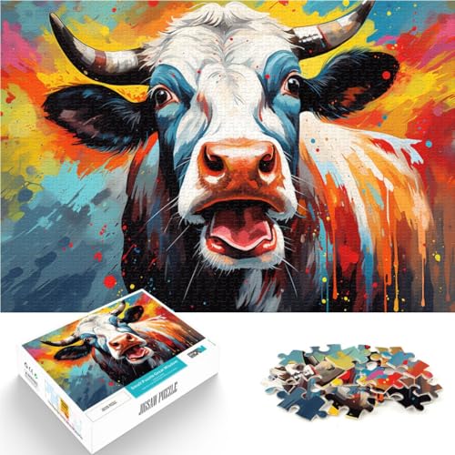 Puzzle für Erwachsene mit 1000 Teilen Kuhkunst Denksportaufgabe für Spaß bei Aktivitäten zu Hause Geburtstagsgeschenk Reisegeschenk für 14-Jährige 50x75cm Puzzle für Erwachsene mit 1000 Teilen Kuhkunst Denksportaufgabe für Spaß bei Aktivitäten zu Hause Geburtstagsgeschenk Reisegeschenk für 14-Jährige 50x75cm von BBVNFLIR