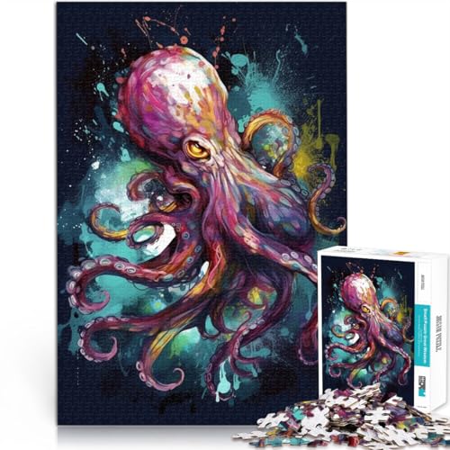 Puzzle für Erwachsene mit 1000 Teilen Kunst Oktopus-Graffiti Denkspiel anspruchsvoll Aber unterhaltsam und humorvoll 26x38cm Puzzle für Erwachsene mit 1000 Teilen Kunst Oktopus-Graffiti Denkspiel anspruchsvoll Aber unterhaltsam und humorvoll 26x38cm von BBVNFLIR
