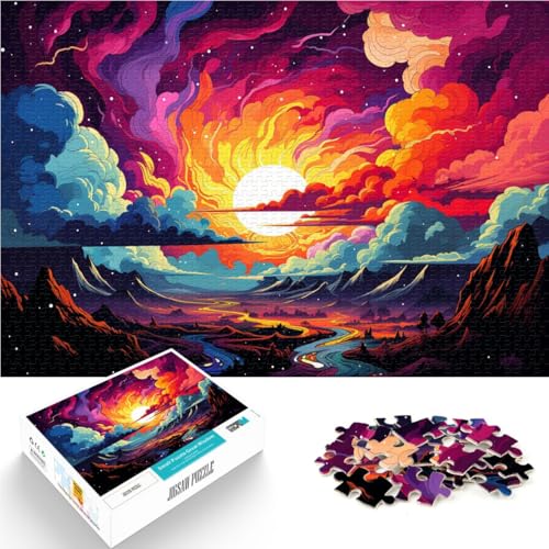 Puzzle für Erwachsene mit 1000 Teilen Landschafts- und Familienspaß ganze Familie für Teenager ab 14 Jahren 26x38cm von BBVNFLIR