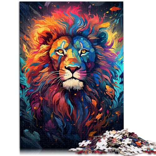 Puzzle für Erwachsene mit 1000 Teilen Löwe Denkspiel jedes Teil ist einzigartig – anspruchsvolles Familienspiel für Teenager ab 14 Jahren 26x38cm von BBVNFLIR