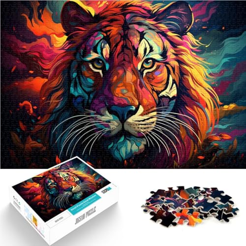 Puzzle für Erwachsene mit 1000 Teilen Motiv: Tiger Denkspiel Spaß bei Aktivitäten zu Hause Geburtstagsgeschenk Reisegeschenk 26x38cm von BBVNFLIR