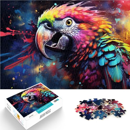 Puzzle für Erwachsene mit 1000 Teilen Papagei Präzisionsschnitt Wanddekoration einzigartige Geburtstags Teenager ab 14 Jahren 50x75cm von BBVNFLIR