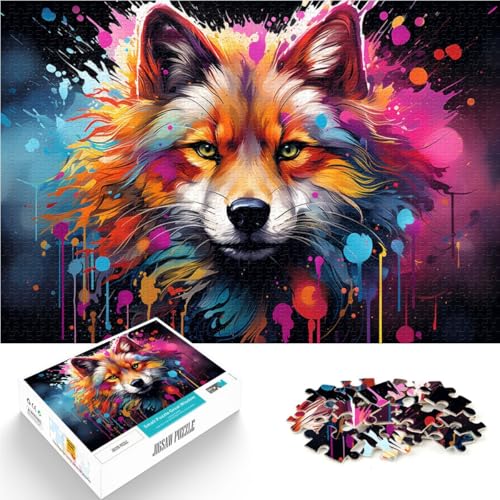 Puzzle für Erwachsene mit 1000 Teilen Polarfuchs Lernspielzeug ganze Familie für Teenager ab 14 Jahren 26x38cm von BBVNFLIR