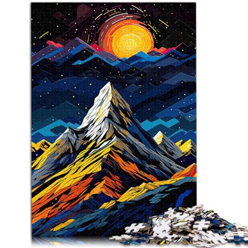 Puzzle für Erwachsene mit 1000 Teilen Pop-Art-Berge Spielzeug Lernspiele Stressabbau EIN Kunstwerk für Jugendliche ab 14 Jahren 26x38cm von BBVNFLIR