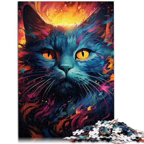 Puzzle für Erwachsene mit 1000 Teilen Schwarze Katze Denkspiel Spaß bei Aktivitäten zu Hause Geburtstagsgeschenk Reisegeschenk 50x75cm von BBVNFLIR
