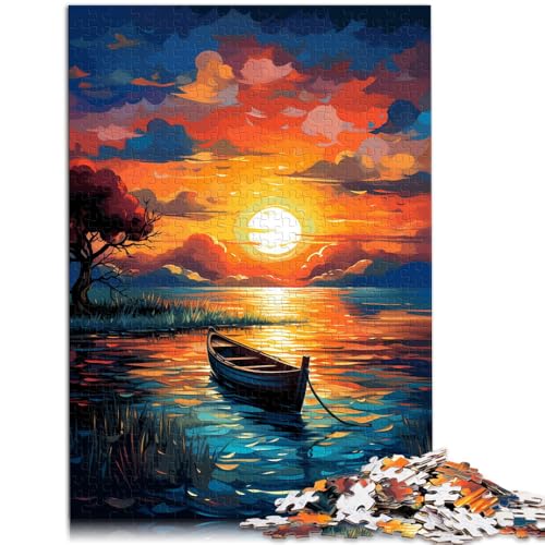 Puzzle für Erwachsene mit 1000 Teilen Sonnenuntergangsboot auf dem Meer Denkspiel ganze Familie 26x38cm Puzzle für Erwachsene mit 1000 Teilen Sonnenuntergangsboot auf dem Meer Denkspiel ganze Familie 26x38cm von BBVNFLIR