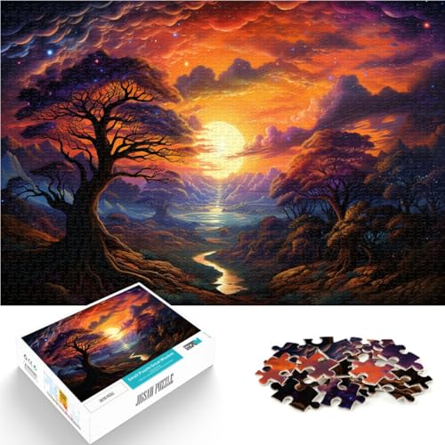 Puzzle für Erwachsene mit 1000 Teilen Sonnenuntergangstour Denkspiel Familienspiel Stressabbau schwierige Herausforderung für 14-Jährige 50x75cm von BBVNFLIR