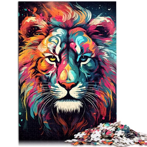 Puzzle für Erwachsene mit 1000 Teilen Straßengraffiti-Tiger Denkspiel mit vollständig ineinander greifenden zufällig geformten Teilen 26x38cm von BBVNFLIR