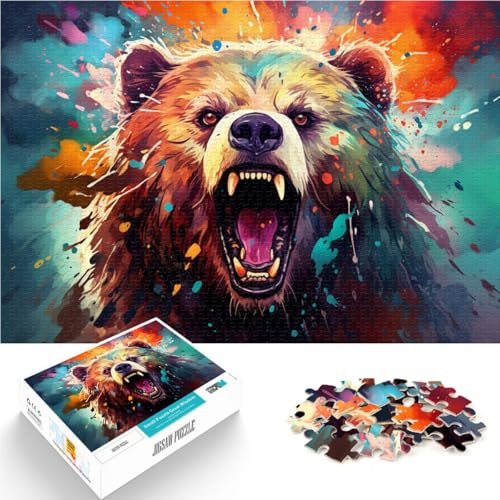 Puzzle für Erwachsene mit 1000 Teilen Tierkunst Bär Denkspiel für 14-Jährige ganze Familie 26x38cm Puzzle für Erwachsene mit 1000 Teilen Tierkunst Bär Denkspiel für 14-Jährige ganze Familie 26x38cm von BBVNFLIR