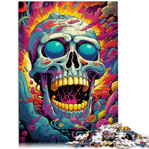 Puzzle für Erwachsene mit 1000 Teilen Totenkopfmonster Familienspaß-Puzzle ganze Familie ab 14 Jahren 26x38cm von BBVNFLIR
