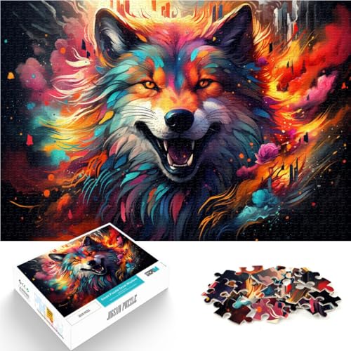 Puzzle für Erwachsene mit 1000 Teilen Wolf Denkspiel jedes Teil ist einzigartig – anspruchsvolles Familienspiel für Teenager ab 14 Jahren 50x75cm von BBVNFLIR