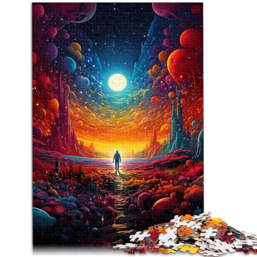 Puzzle für Erwachsene mit 1000 Teilen Zeichnung Fantasy-Astronaut Denkspiel Wichtelgeschenk Geeignet für Teenager ab 14 Jahren 26x38cm von BBVNFLIR